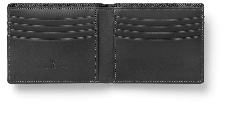 Graf von Faber-Castell 118940 - Epsom Credit Card Holder Black with Card Slots and Note Compartment, Epsom Black, 12 cm, Credit Card case - Image 1
