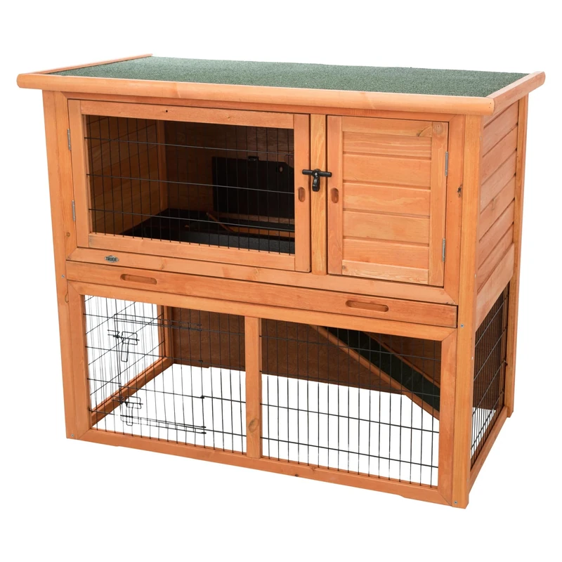 Trixie Natura Small Animal Hutch with Outdoor Run, 116 ﾗ 97 ﾗ 63 cm