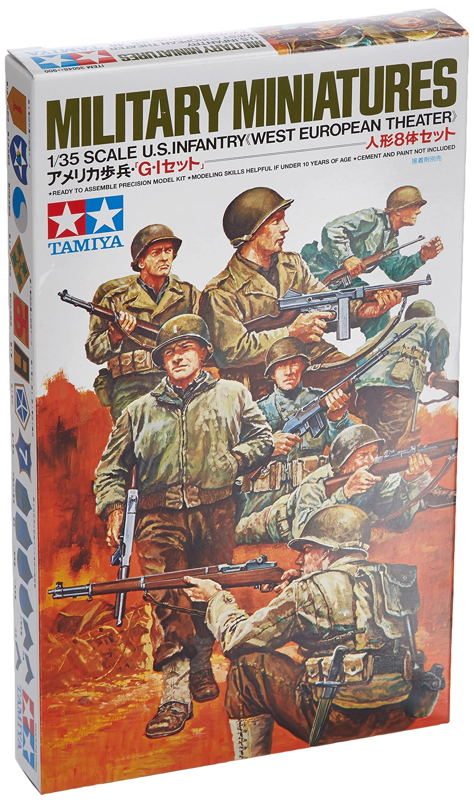 TAMIYA 300035048 – WWII US Infantry Figurines 1:35 – Set of 8