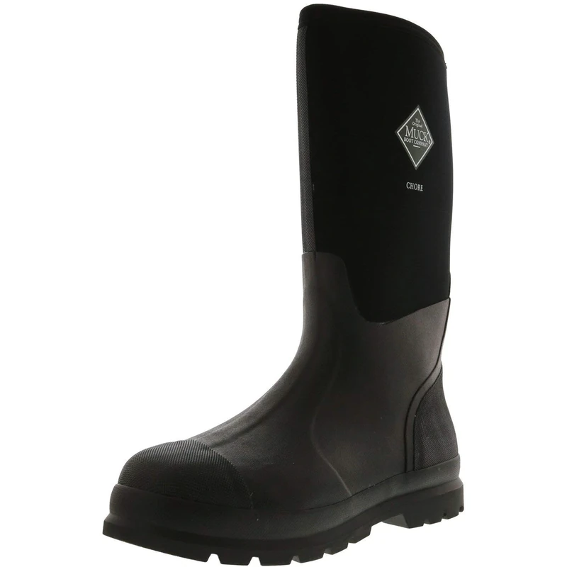 Muck Boots Unisex Chore Classic Mid Pull On Waterproof Wellington Boot, Black, 12