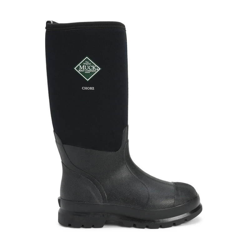 Muck Boots Unisex Chore Classic Hi Pull On Waterproof Wellington Boot, Black, 7