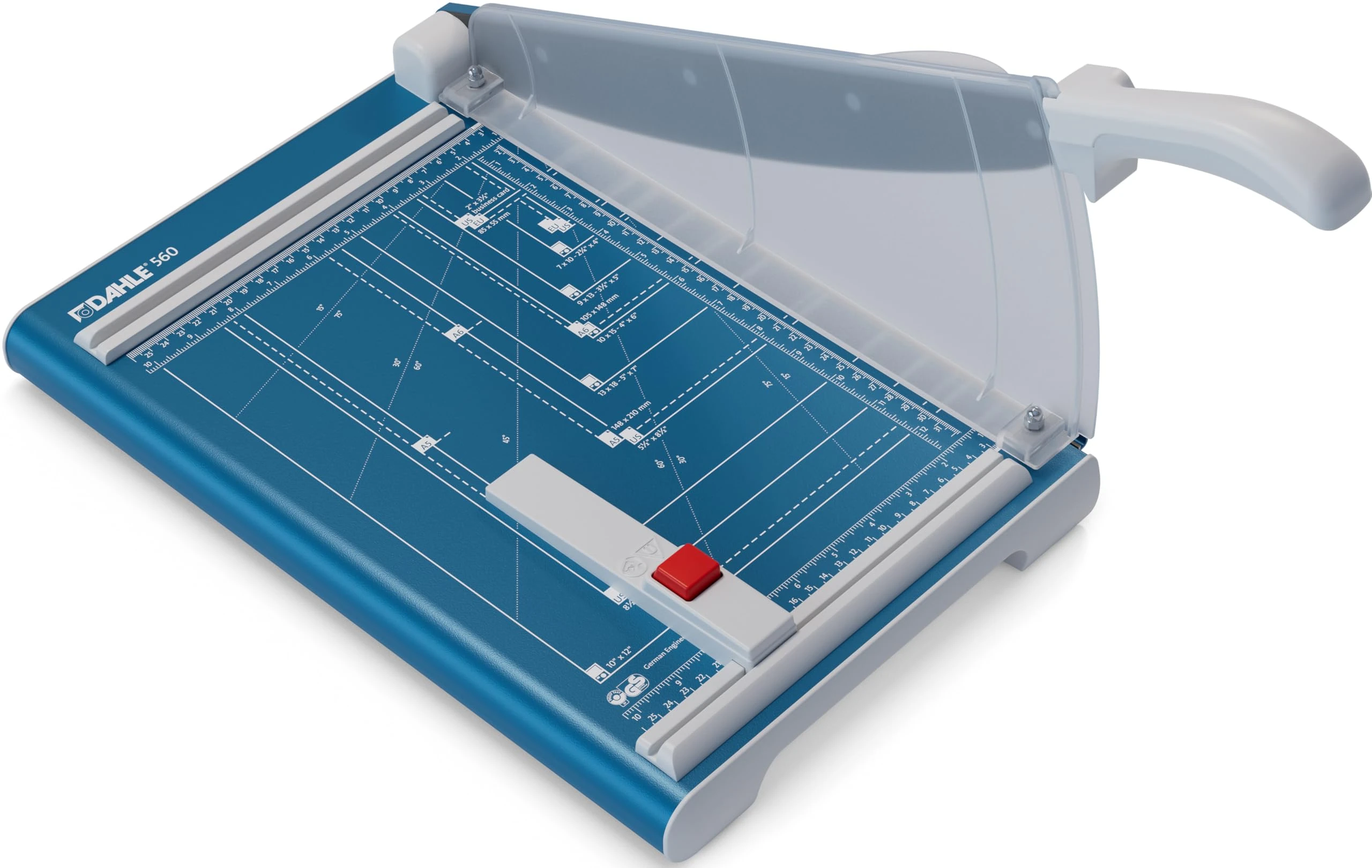 Dahle 560 Guillotine Paper Cutter (Cutting Performance up to 25 Sheets / DIN A4) Blue, 340 mm
