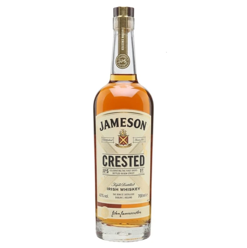 Jameson Crested Triple Distilled Irish Whiskey | 40% ABV | 70CL | Blended Signature Grain Whiskey | Matured in Sherry Casks and Bourbon Barrels | Delicate Sherry Notes with Spicy Sweetness Undertones