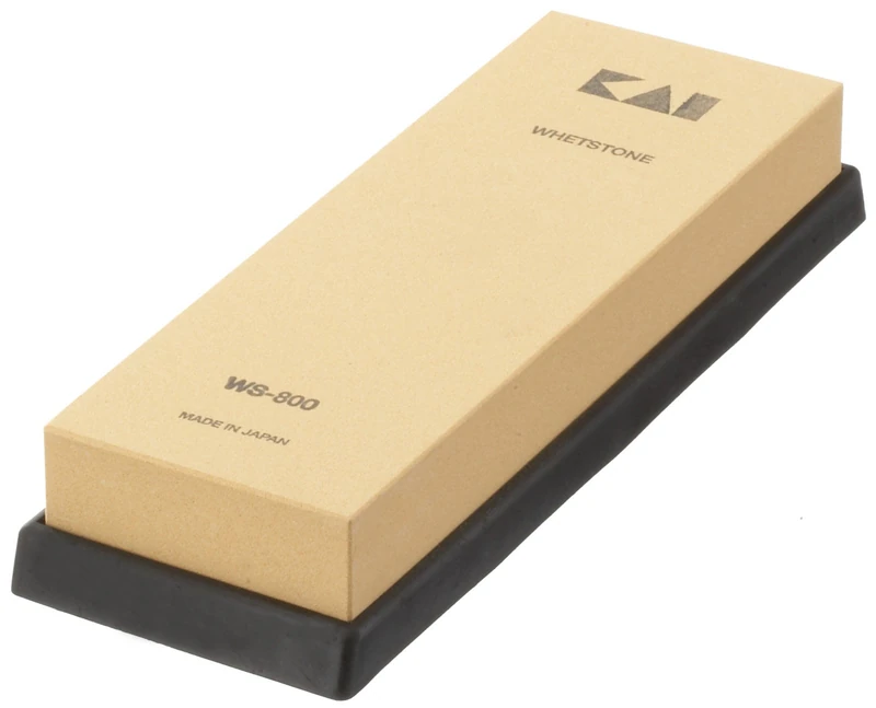 KAI Sharpening Stone, grit: 800 fine sharpening - Japanese knife sharpener - sharpening stone whetstone for knives dimensions: 18.5 x 6.4 x 2 cm
