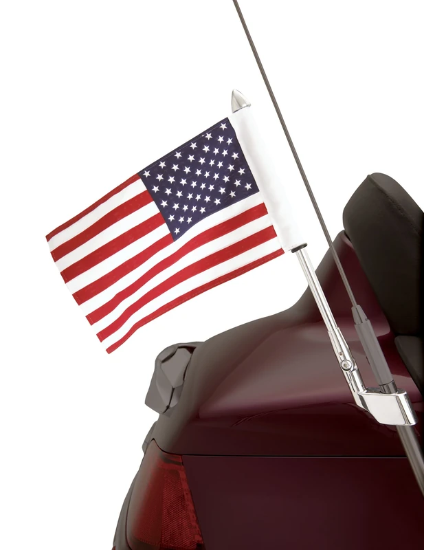 Show Chrome Accessories 52-713 Antenna Mount USA Flag Pole Kit