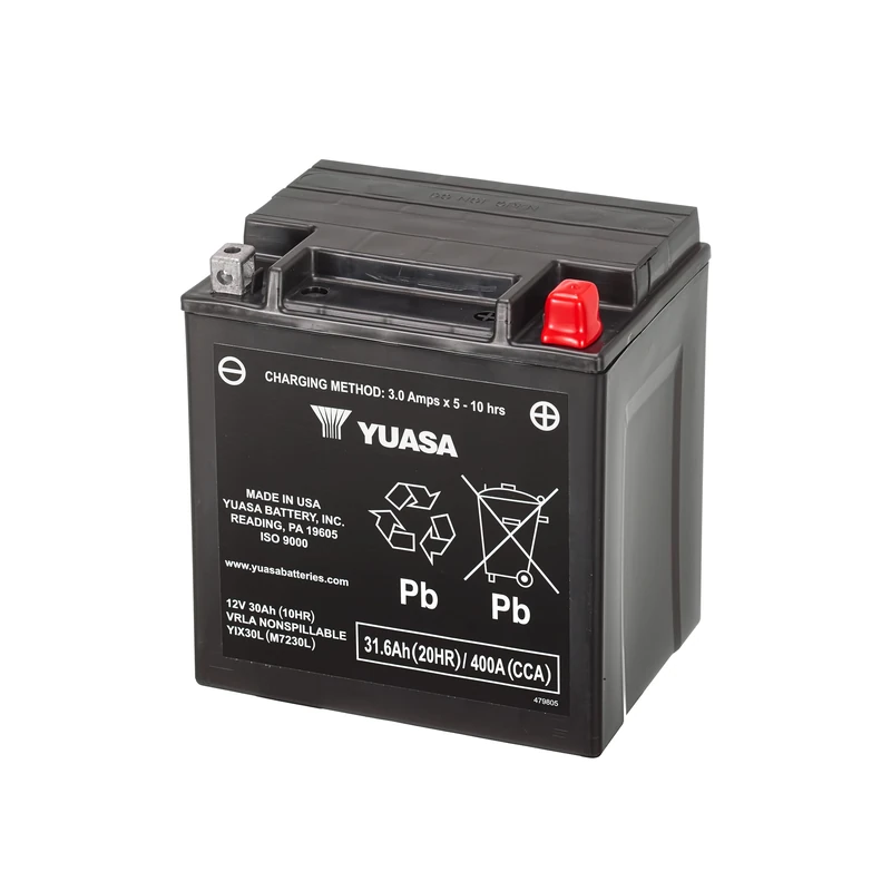Yuasa YIX30L 12V 400 CCA Maintenance Free AGM VRLA Motorbike Battery