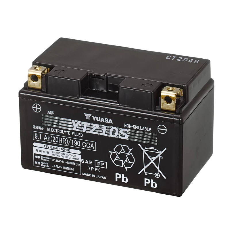 Yuasa YTZ10S 12V 190 CCA High Performance Maintenance Free VRLA AGM Motorbike Battery