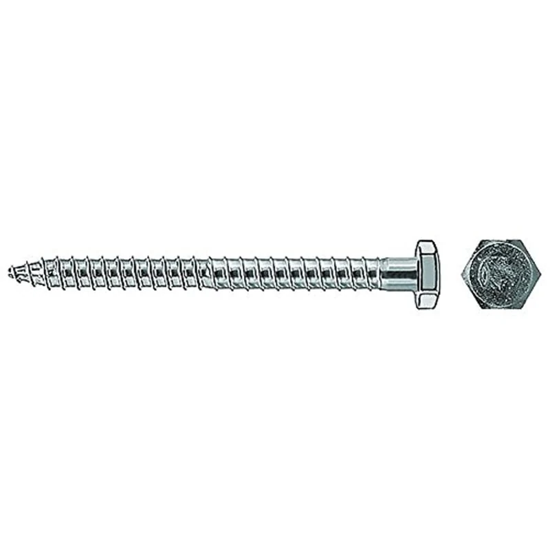 Fischer 080407 7 x 120 mm 6 Edge Safety Screw - Zinc (200-Piece)