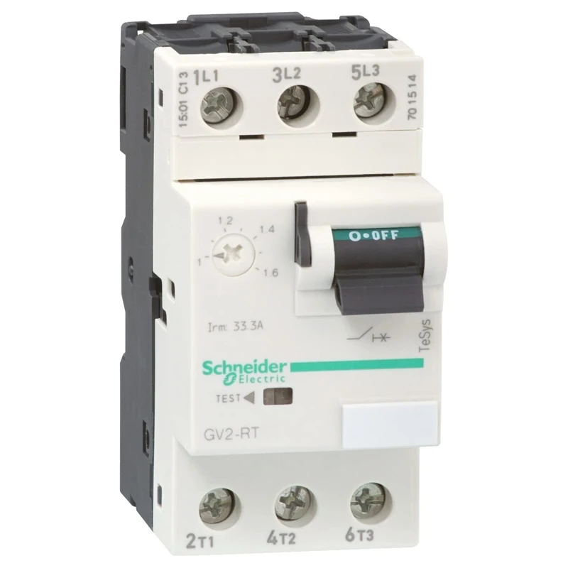 Schneider Electric Motor circuit breaker, TeSys GV2, 3P, 2.5-4 A, thermal magnetic, screw clamp terminals