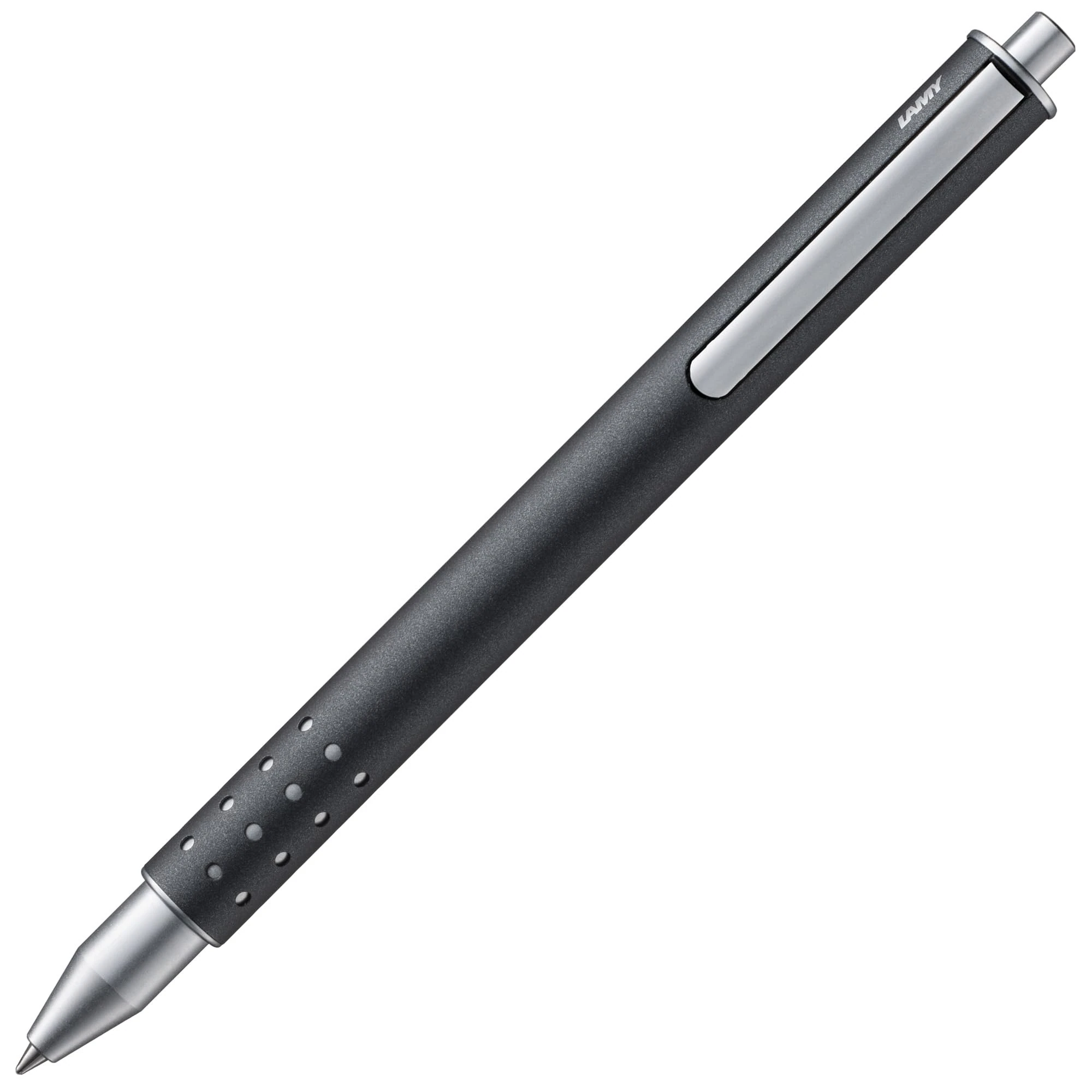 Lamy swift anthracite - modest rollerball pen with a smooth writing experience - robust metal casing & line width B M 66 rollerball refill in blue