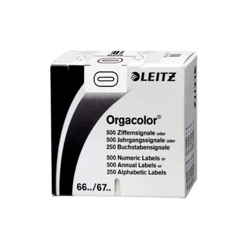 Leitz Orgacolor 66001000 Number Sign Card "0" Pack of 500 White