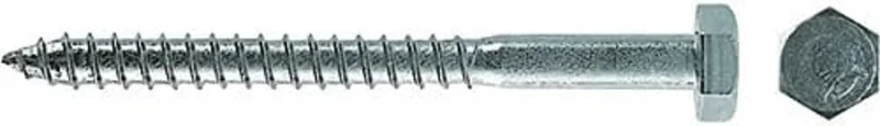 Fischer 080415 10 x 140 mm 6 Edge Safety Screw - Zinc (50-Piece)