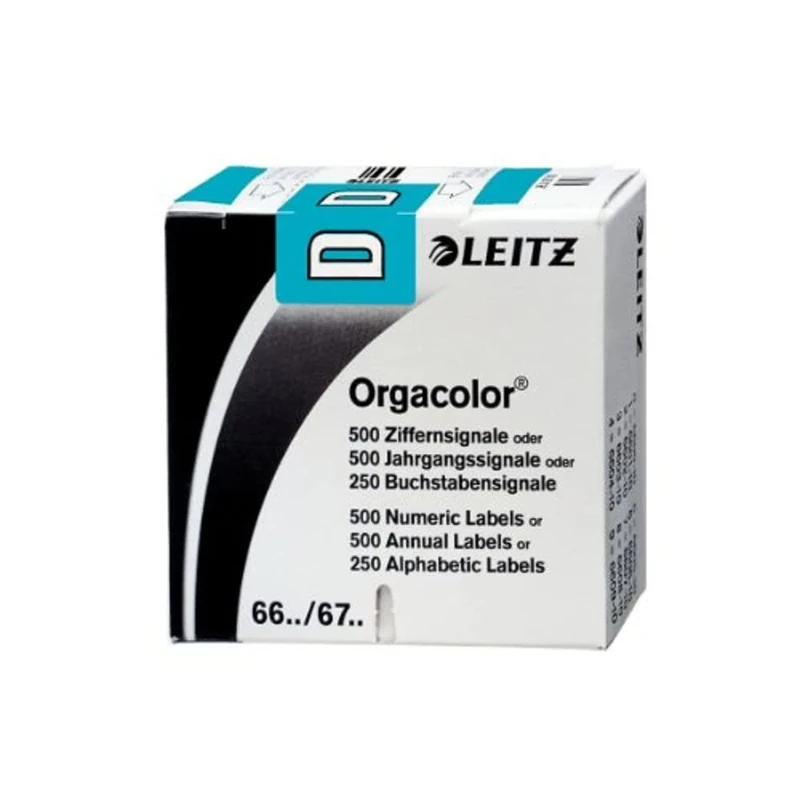 Leitz Orgacolor 66131000 Letter Signal Card "D" Pack of 250 Blue