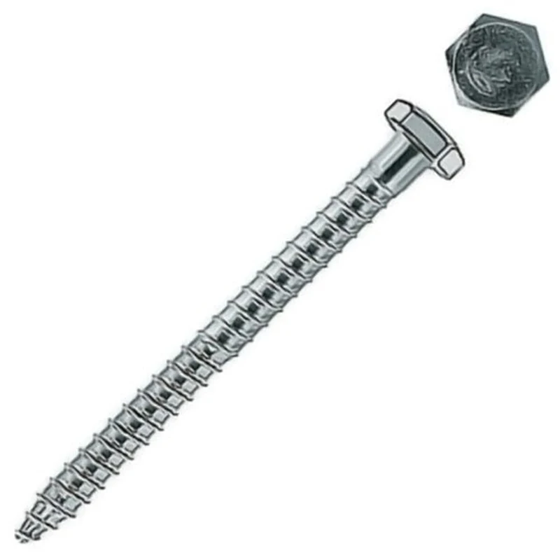 Fischer 080404 7 x 65 mm 6 Edge Safety Screw - Zinc (200-Piece)