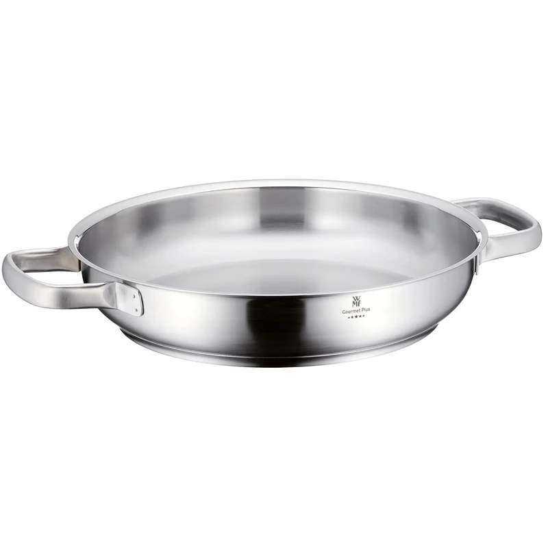 WMF Uncoated Gourmet Plus Cromargan Serving Pan, Silver, 28 cm