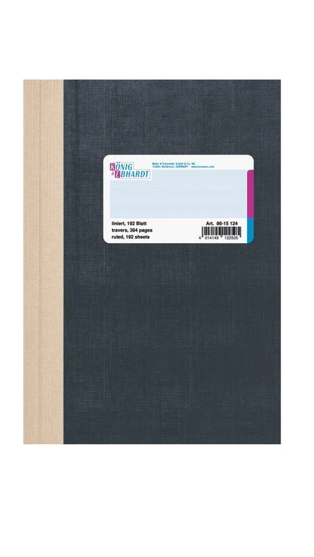 König & Ebhardt 8615123 Business Book A5 Lined 80 g/m² 144 Pages 192 Blatt