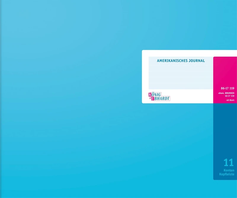 König & Ebhardt 8617119 Business Book American Journal Überformat 35.4 x 29,7 cm with Header, 80g/m², 48 Sheets Wire Binding)