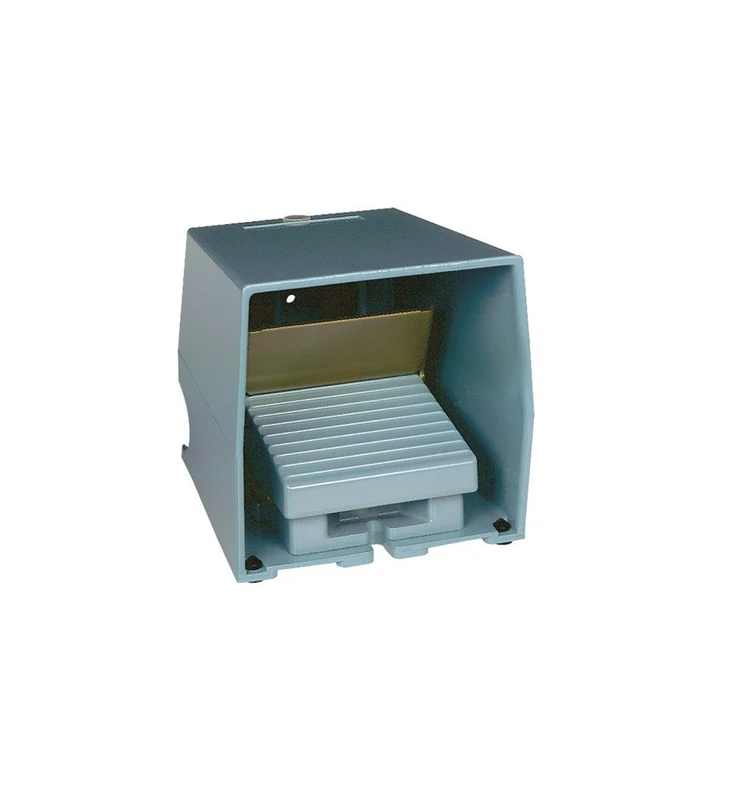 Schneider Electric Preventa XPE, Single foot switch, metal, blue, with cover, trigger mechanism, 1 NO + 1 NC - Image 1
