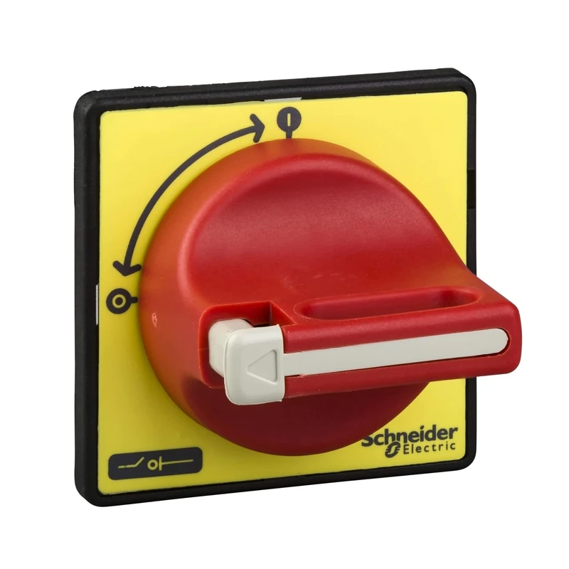 Schneider Electric KCD1PZ Handle and Front Plate, Red/Yellow Operator/Bezel