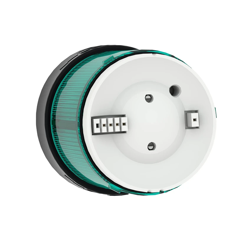 Schneider Electric Illuminated unit for modular tower lights, plastic, green, Ø70, steady, integral LED, 230 V AC