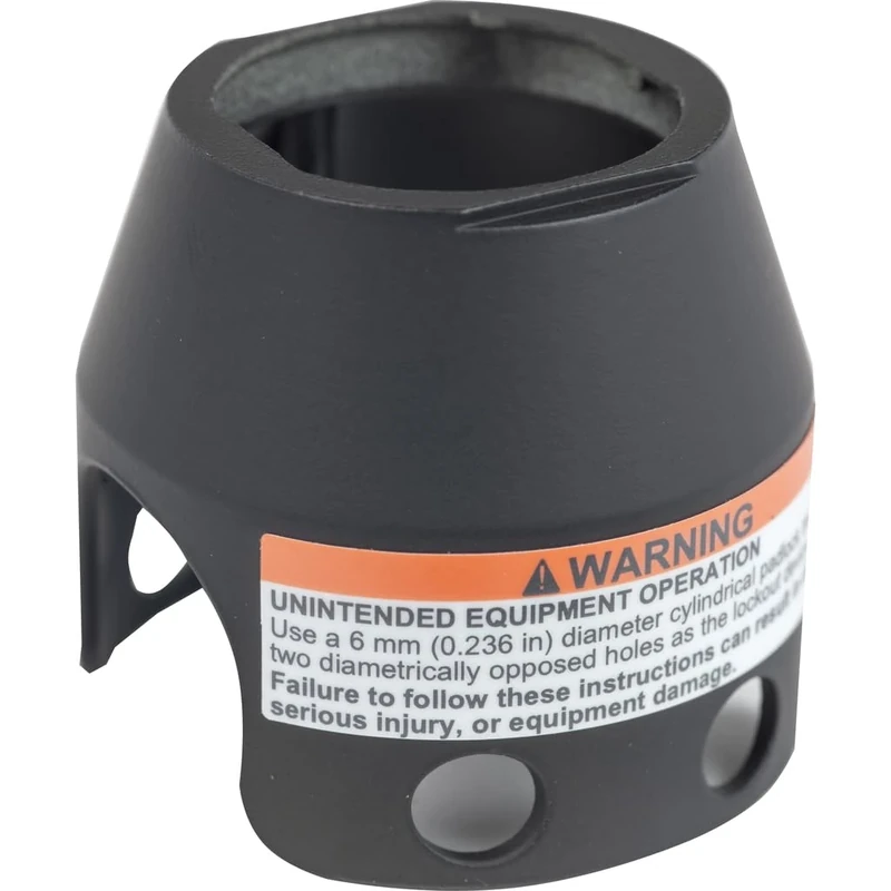 Schneider Electric, Harmony, ZBZ1602, Black metal padlockable guard for Ø40 mushroom head