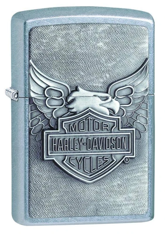 Zippo Iron Eagle Emblem Lighter - Street Chrome