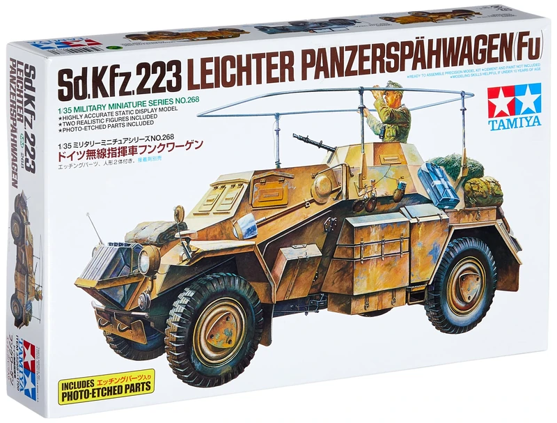 Tamiya 300035268 1: 35 WWII Special vehicle 223 Light Späh tank (2), Brown