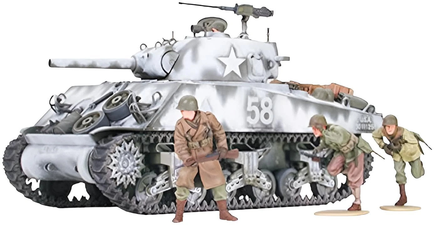 Tamiya 300035251 – 1:35 WWII US Sherman M4A3 Howitzer, 4.1 inches (9)