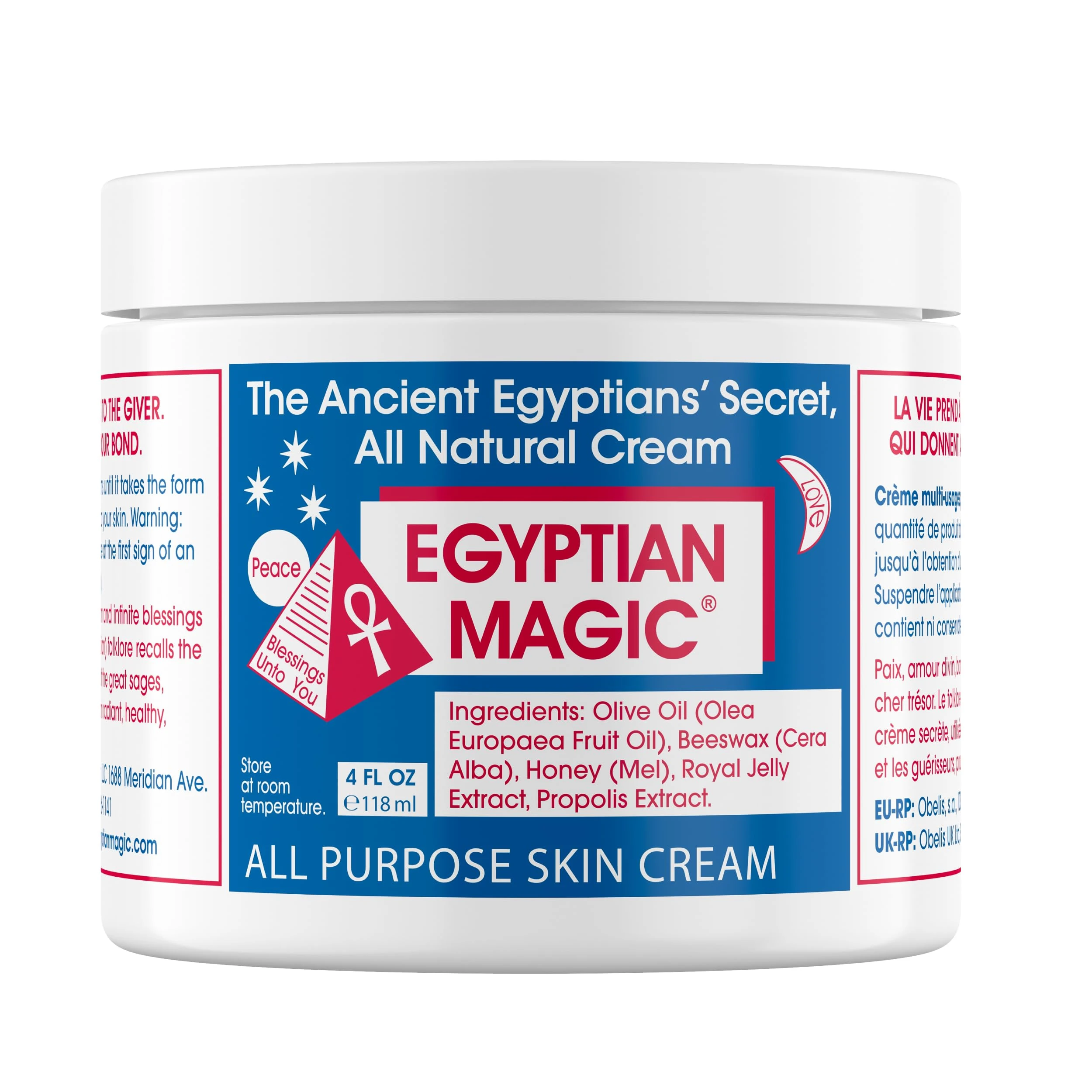 EGYPTIAN MAGIC - All Purpose Face & Body Cream, Moisturising Skin Care for Women & Men, Beauty Balm, Scar Cream aids Tend & Dry Skin, Stretch Marks, Psoriasis & Eczema Calming, 118ml Jar