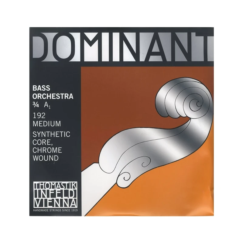 Thomastik single string for double bass 3/4 dominant - A-string nylon core, chrome wound, orchestral tuning, medium
