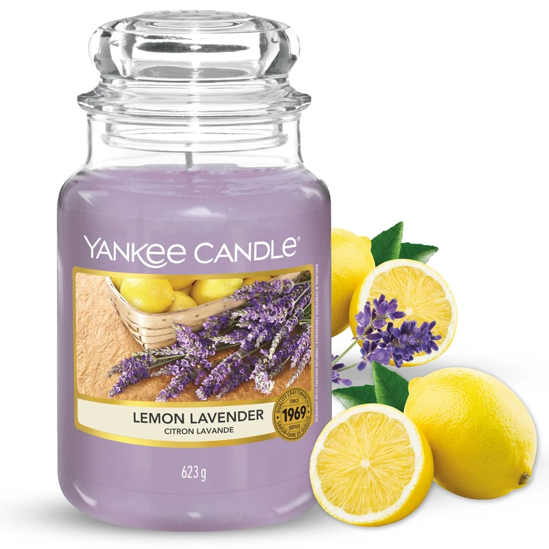 Yankee Candle Scented Candle | Lemon Lavender Large Jar | Long Burning Candles: up to 150 Hours | Perfect Gifts for Women