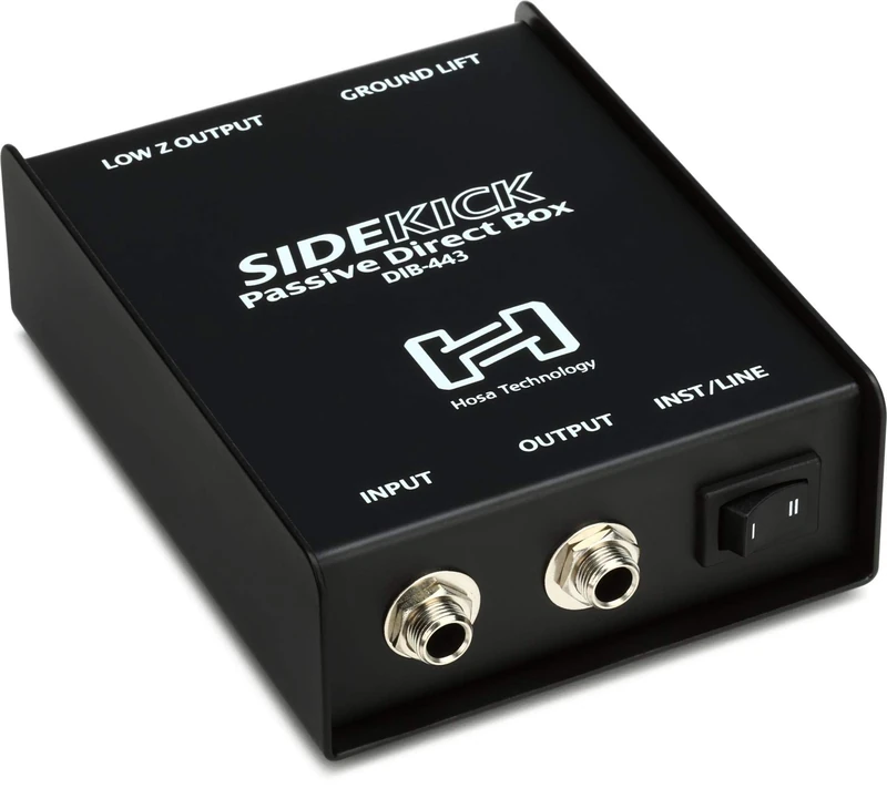 Hosa DIB-443 Sidekick Passive DI Box for Electric Guitar, Bass, Keyboard, Mixing Console