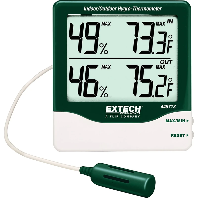 Extech Instruments 445713 Big Digit Indoor/Outdoor Hygro-Thermometer