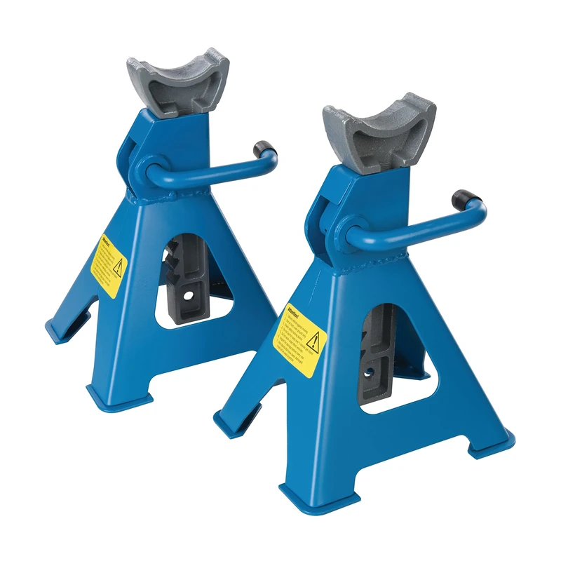 Silverline 3 Tonne Axle Stands – Heavy-Duty Jack Stand Set for Cars & Vans, 2-Piece Pair (763620)