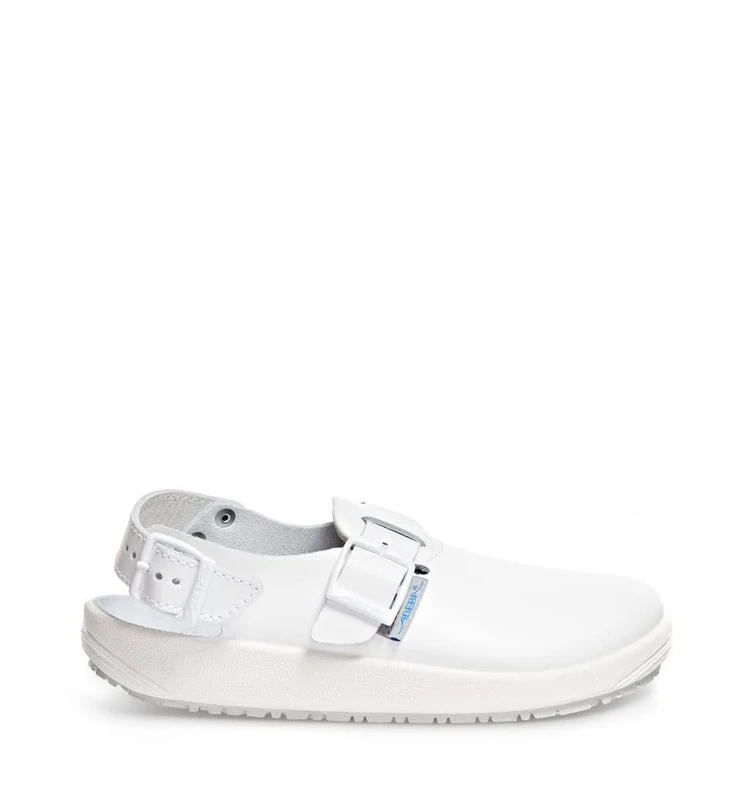 Abeba 9100-38 Size 38 "Rubber" Occupational-Clog Shoe - White