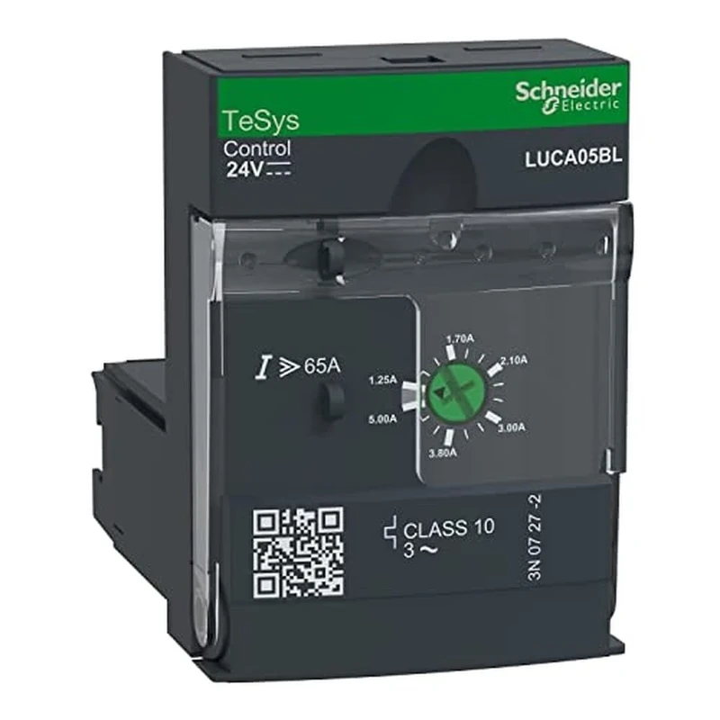 Schneider Electric, TeSys U, Standard control unit, 1.25-5A, 3P motors, thermal magnetic protection, class 10, coil 24V DC,LUCA05BL