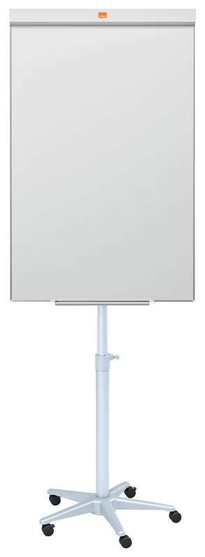 Nobo Impression Pro Mobile Steel Magnetic Whiteboard Easel, With Locking Castor Wheels, Free Standing Adjustable Wheeled Dry Wipe Memo Board With Pen Tray Holder & Flipchart Hooks, White, 1902386