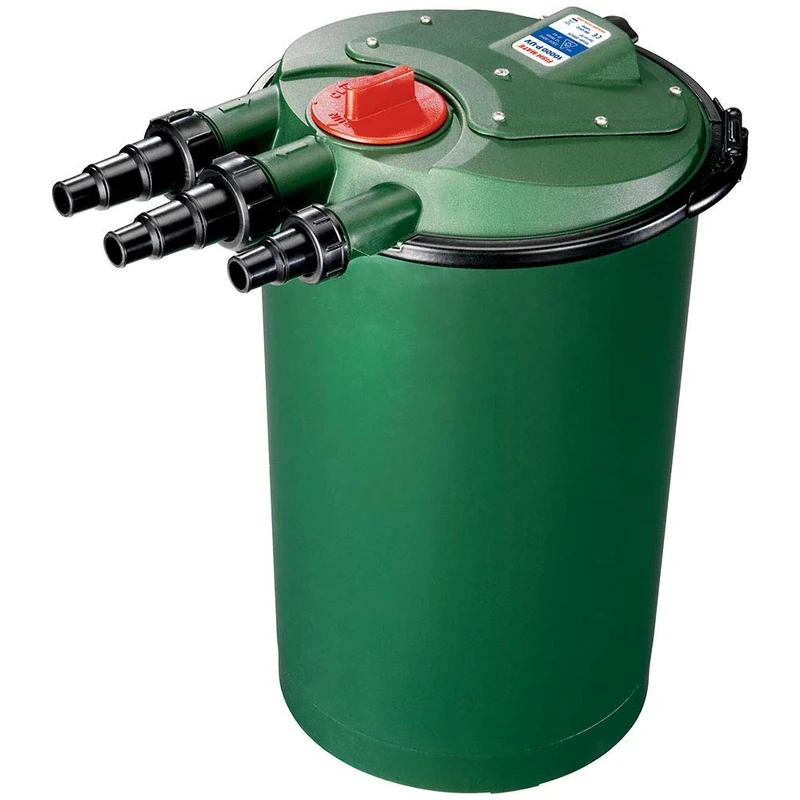 Fish Mate 10000 PUV Pressurized UV & Bio Pond Filter - Powerclenz Automatic Cleaning System for Clear Water, Green