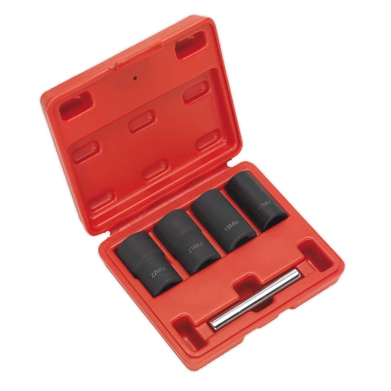 Sealey Sx201 Locking Wheel Nut Removal Set 17 19 21 22Mm 1/2Sq Drive