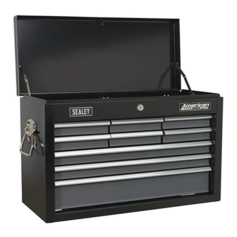 Sealey Ap2509B Topchest 9 Drawer With Ball Bearing Runners - Black/Grey
