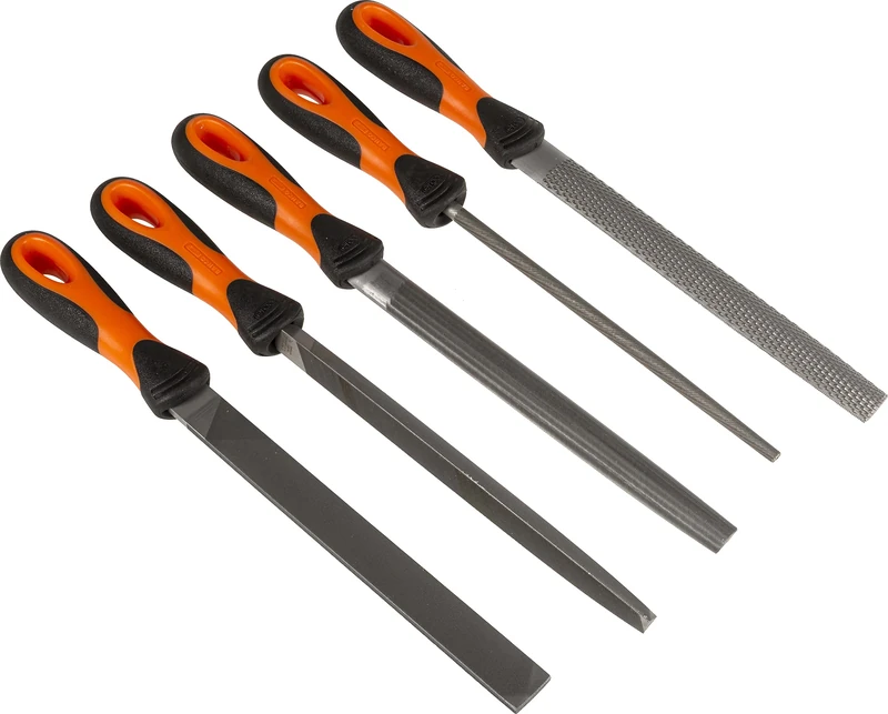 Bahco 1-477-08-2-2 Engineers File Set, 200mm Length, 5 Pieces