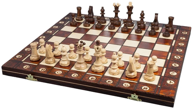 CHESS Senator Folding 16" Brown Board Game