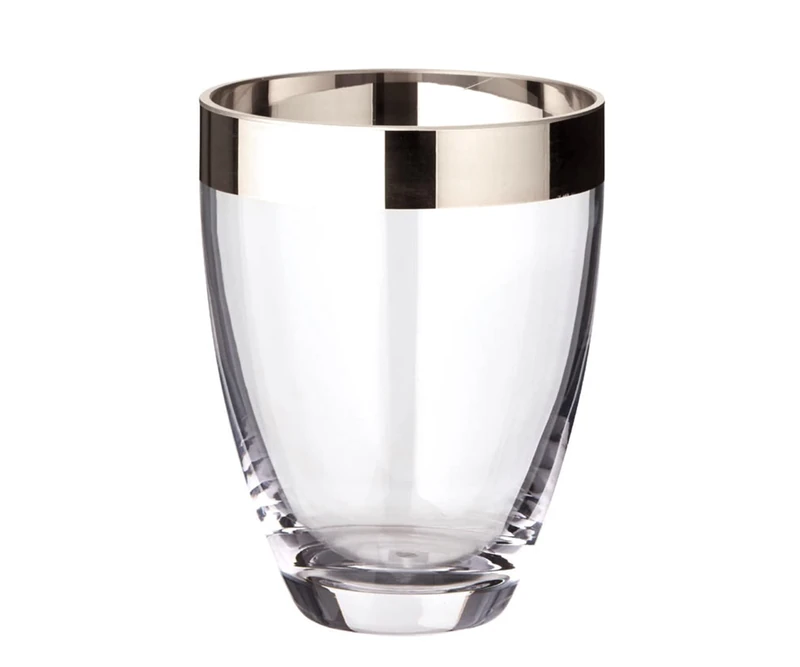 EDZARD Vase Charlotte made of platinum glass, height 6,3 in, diameter 4,7 in - Image 1