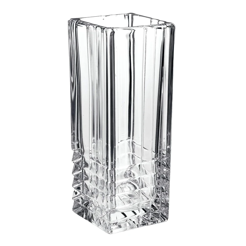 Bormioli Rocco Duemila Square Flower Vase - 9 Inch Glass - Image 1