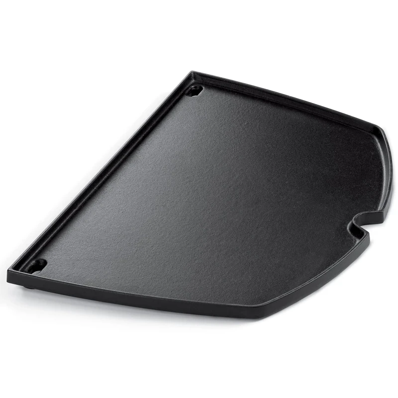 Weber Q 300/3000 Series Gas Barbecue Griddle/Porcelain-Enamelled Cast Iron Grill Pan with Non-Stick Surface & Raised Edges, Durable BBQ Accessory, 1.3 x 33 x 45 cm, Black