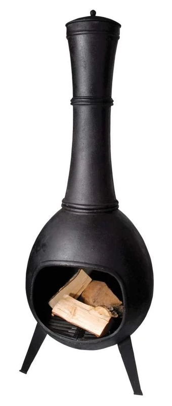 Esschert Ff65 144 x 53 x 53cm Small Terrace Heater Cast-Iron - Black