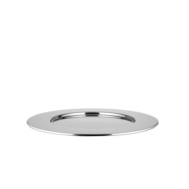 Alessi Round Mat, Mirror Finish (SG43),17 cm, Polished Silver