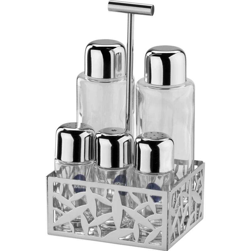 Alessi Cactus! Condiment Set (MSA16), Silver