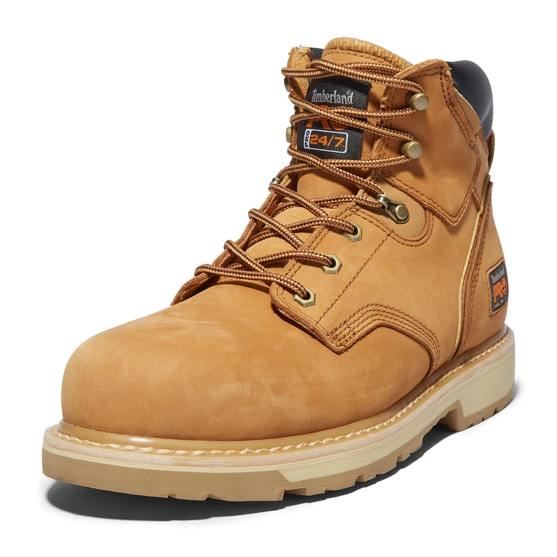 Timberland Men's Pit Boss 6 Inch Steel Safety Toe Industrial Work Boot, Wheat, 10 UK - Image 1