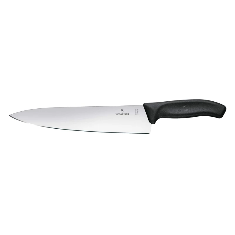 Victorinox Swiss Classic, Carving Knife, Extra Sharp Blade, Straight Edge, 25 cm, Plastic Handle, Stainless Steel, Black